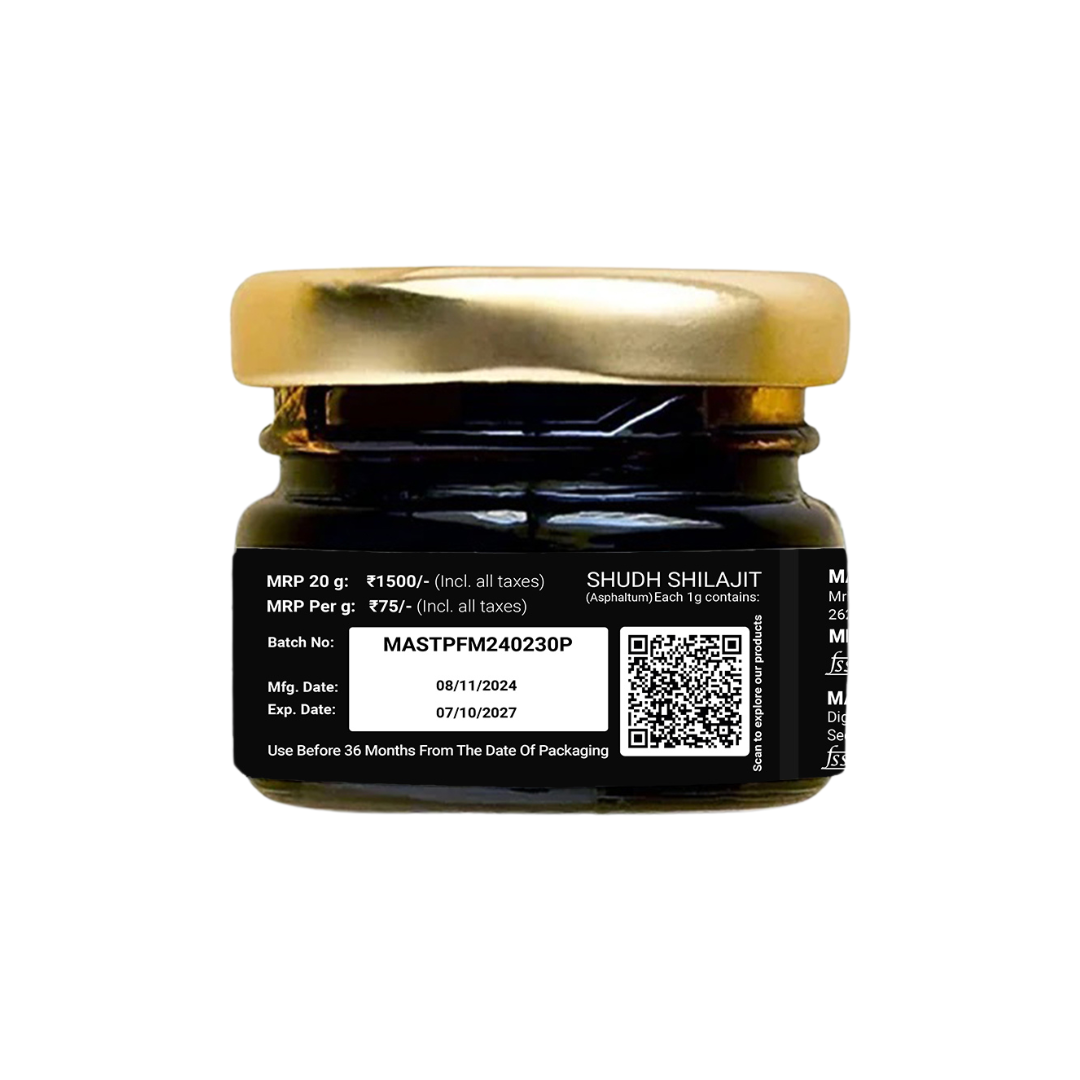 Pure Himalayan Shilajit Resin | Rich in Fulvic Acid & 85+ Minerals | 20g