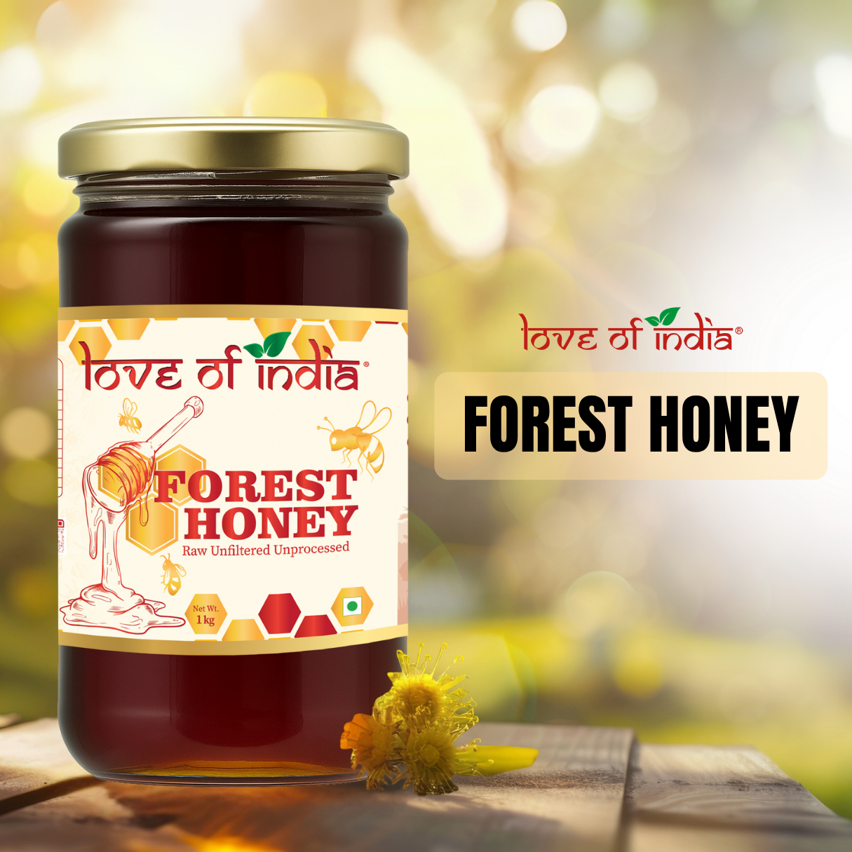 Forest Honey (Raw, Unfiltered, Unprocessed & Non-Pasteurised) 1 KG