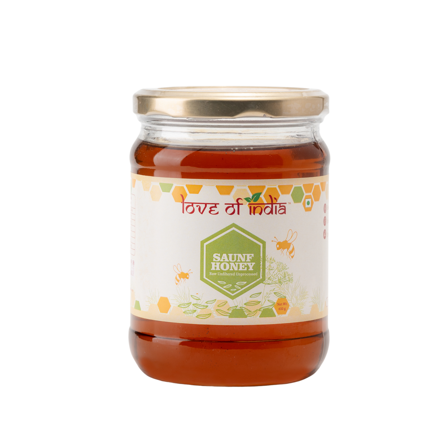 Saunf Honey (Fennel Raw Honey, Raw, Unfiltered, Unprocessed & Non-Pasteurised)