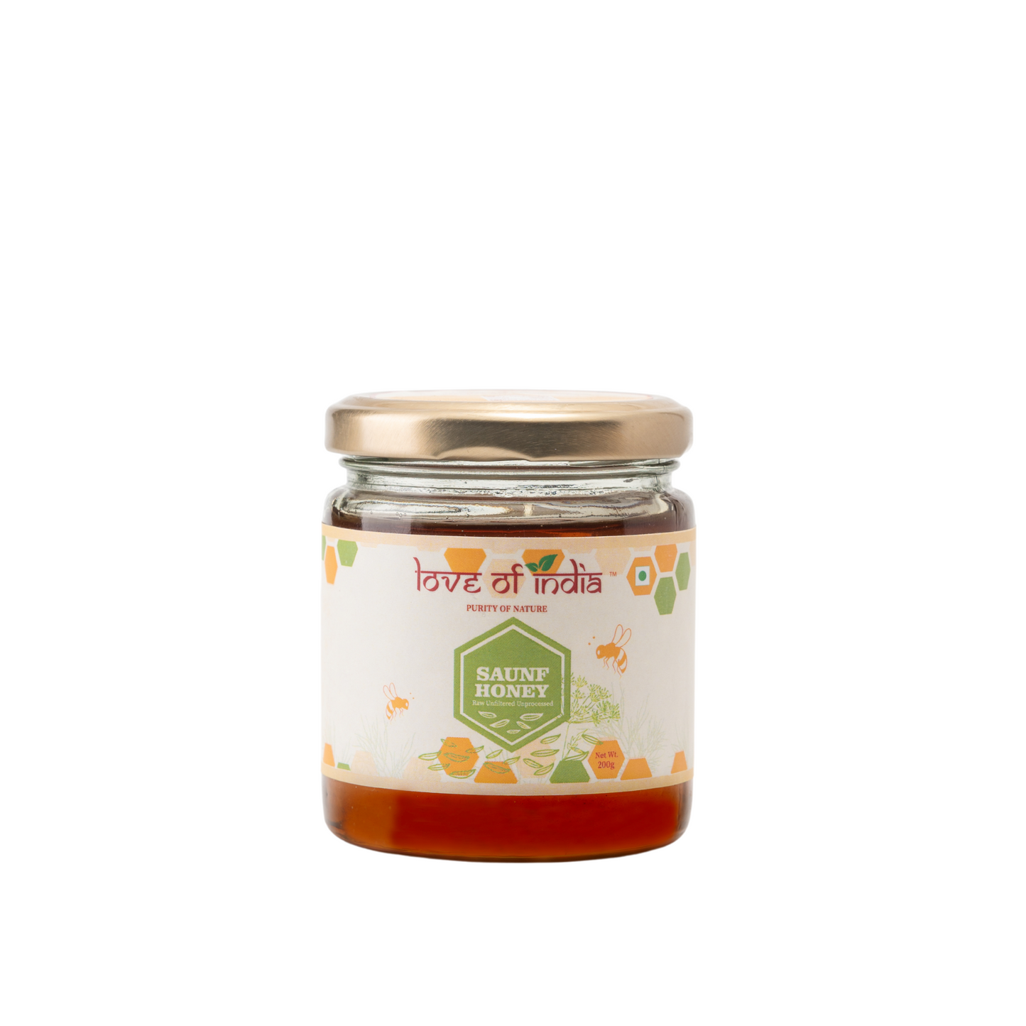 Saunf Honey (Fennel Raw Honey, Raw, Unfiltered, Unprocessed & Non-Pasteurised)