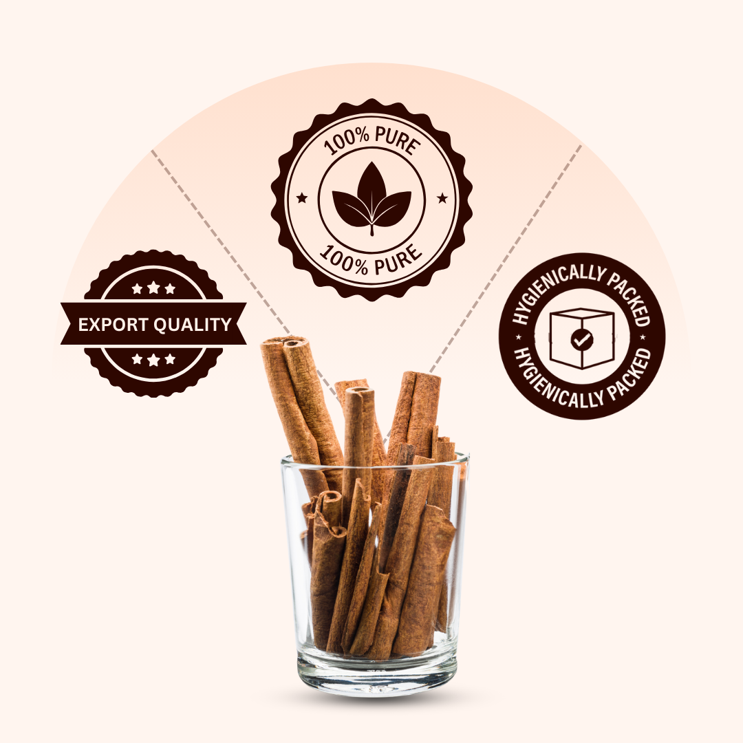 Organically Grown Cinnamon Roll (Dalchini) - 50gm | Premium Export Quality | Authentic & Natural Flavour