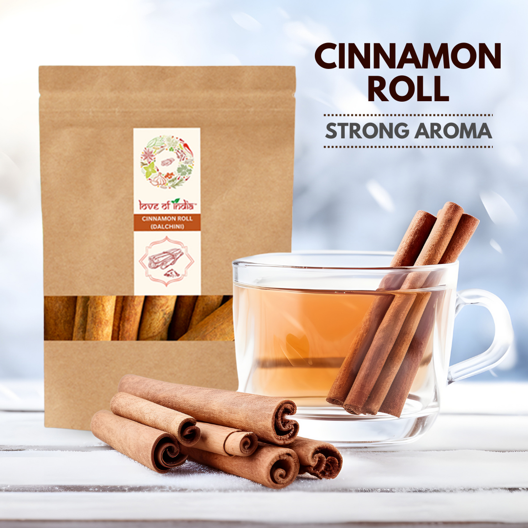 Organically Grown Cinnamon Roll (Dalchini) - 50gm | Premium Export Quality | Authentic & Natural Flavour