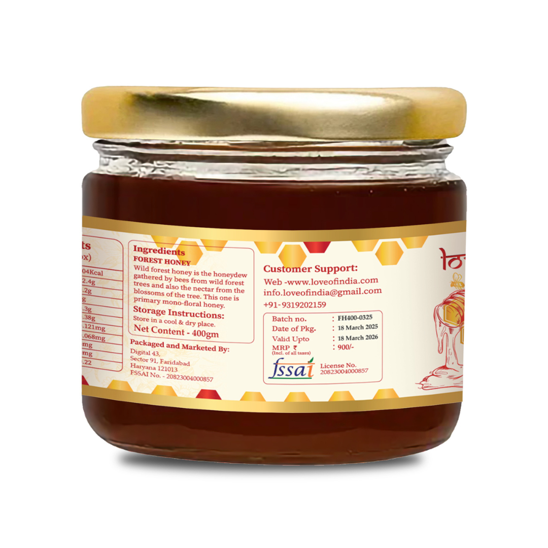 Forest Honey (Raw, Unfiltered, Unprocessed & Non-Pasteurised)