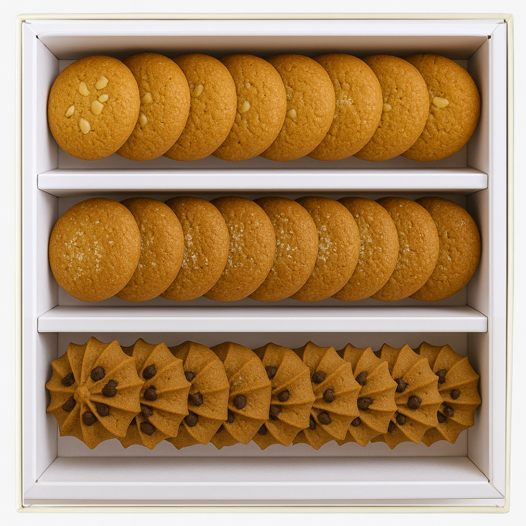 FitFibre Cookie Gift Box – Oats, Coconut & Choco Chip Cookies (8 Pcs Each)