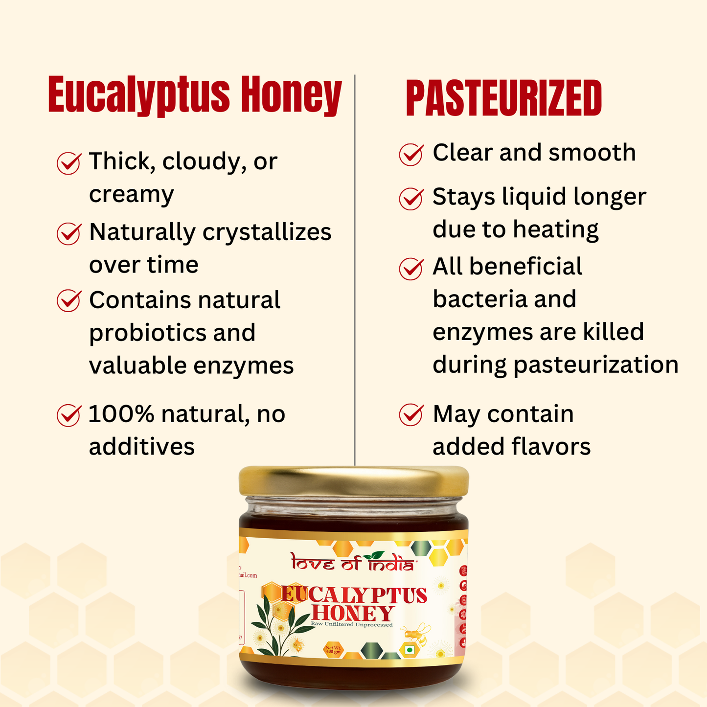 Eucalyptus Honey 400g | 100% Pure – Soothes Sore Throat & Supports Lungs