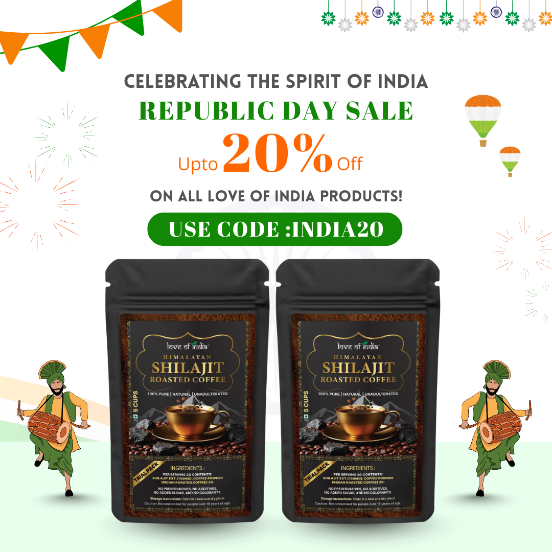 Himalayan Shilajit Roasted Premium Coffee | Rich Aroma & Energy Booster | 10g (5 Cups) Pack