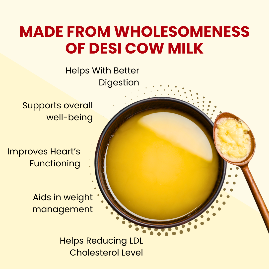 Love of India Desi Cow Ghee made by Bilona Method | 1000ml