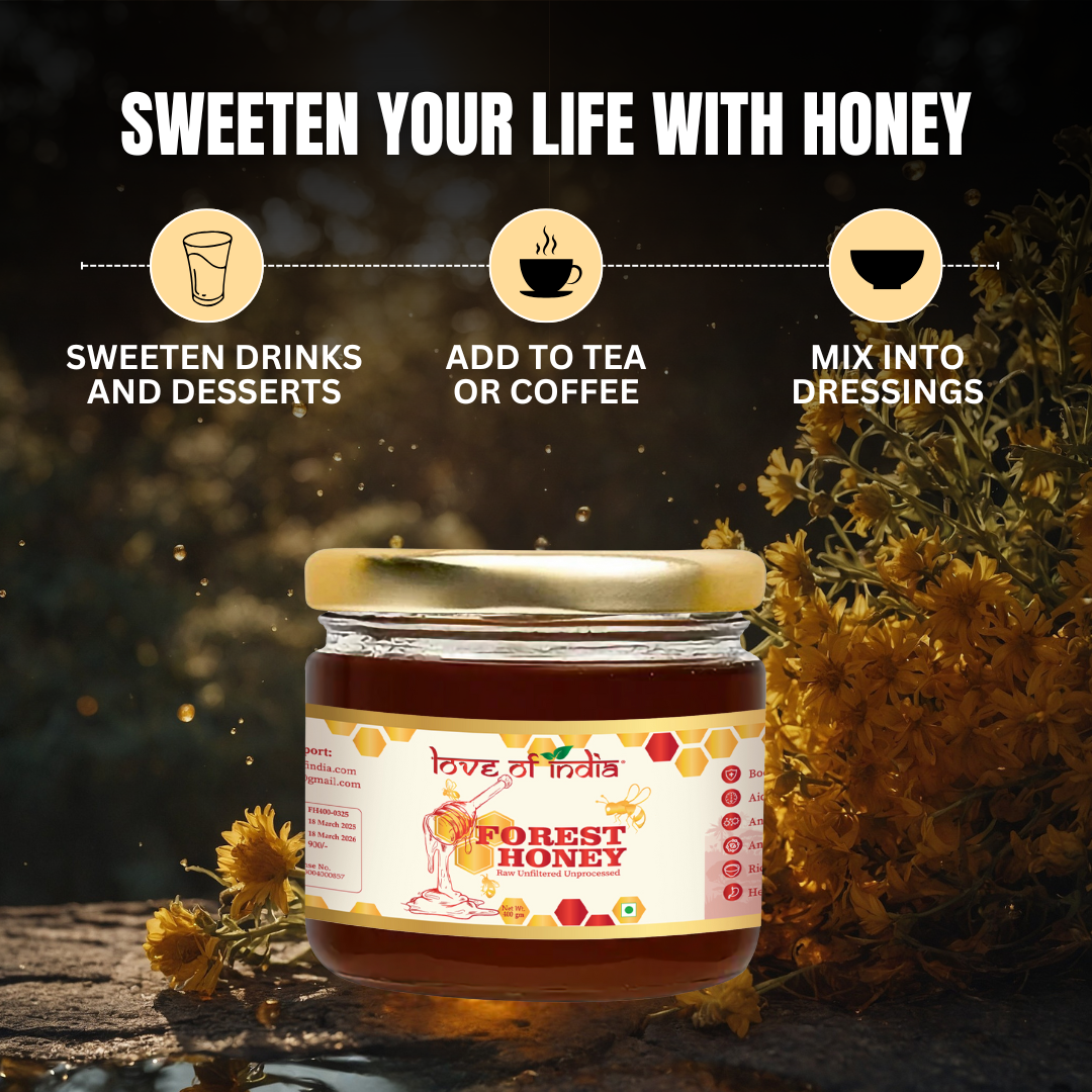 Forest Honey (Raw, Unfiltered, Unprocessed & Non-Pasteurised)
