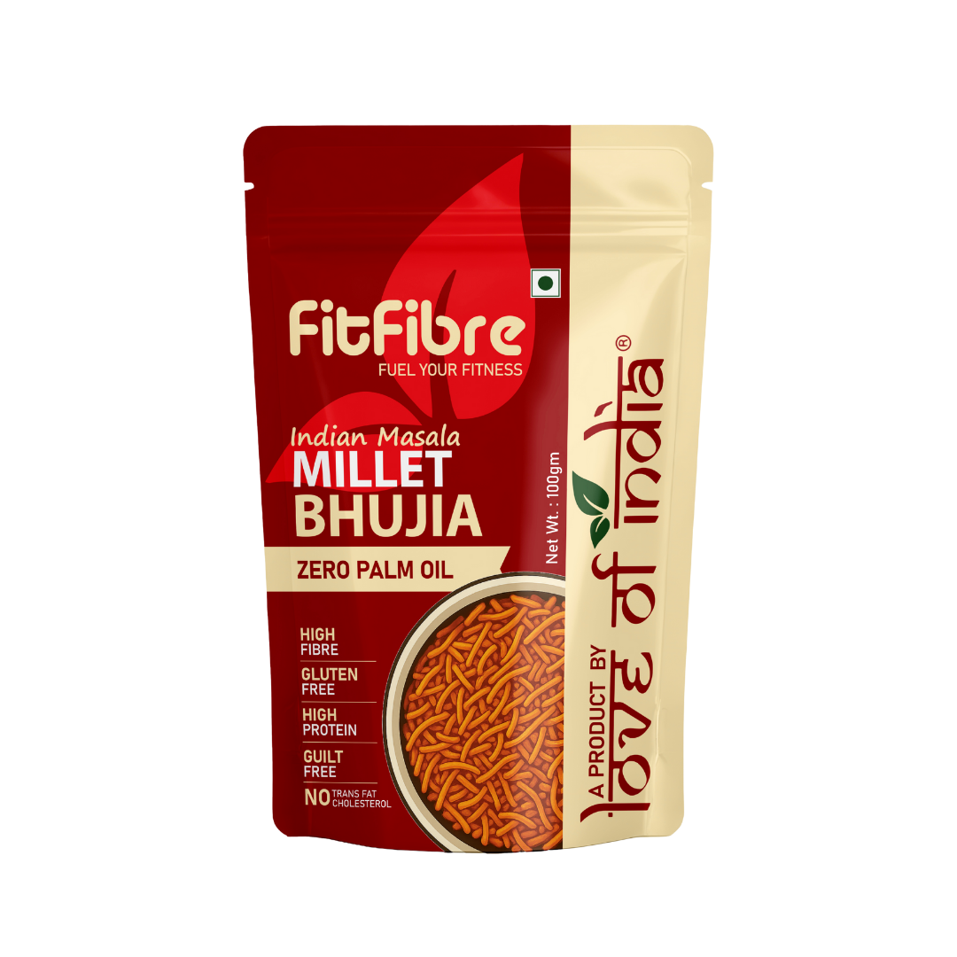 FitFibre Indian Masala Millet Bhujia – Healthy Twist to Your Favourite Snack