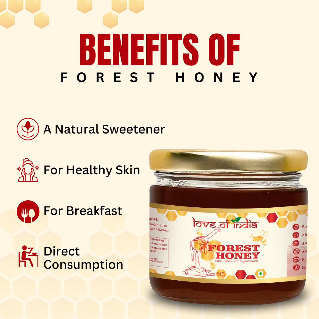 Forest Honey (Raw, Unfiltered, Unprocessed & Non-Pasteurised)