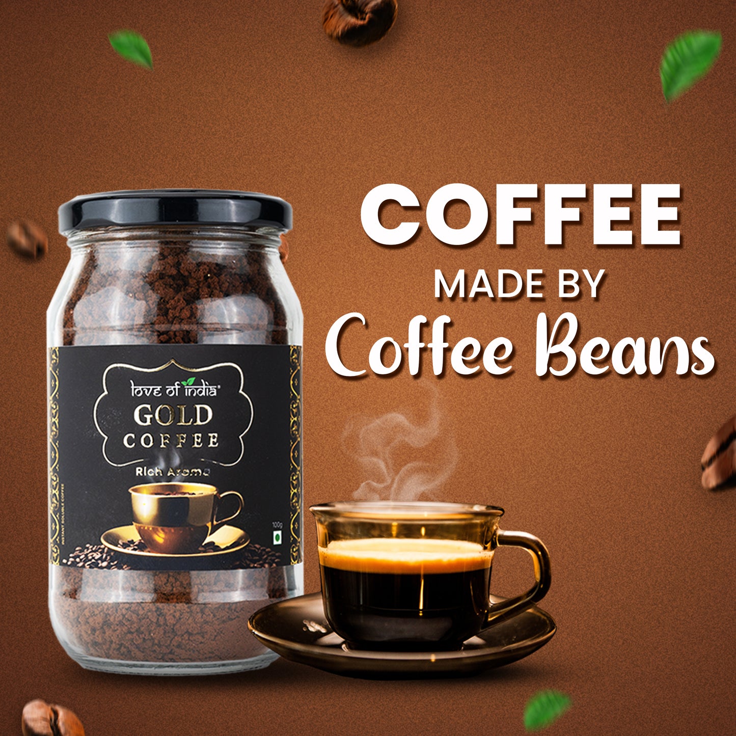 Love of India Gold Coffee - Rich Aroma | Instant Coffee