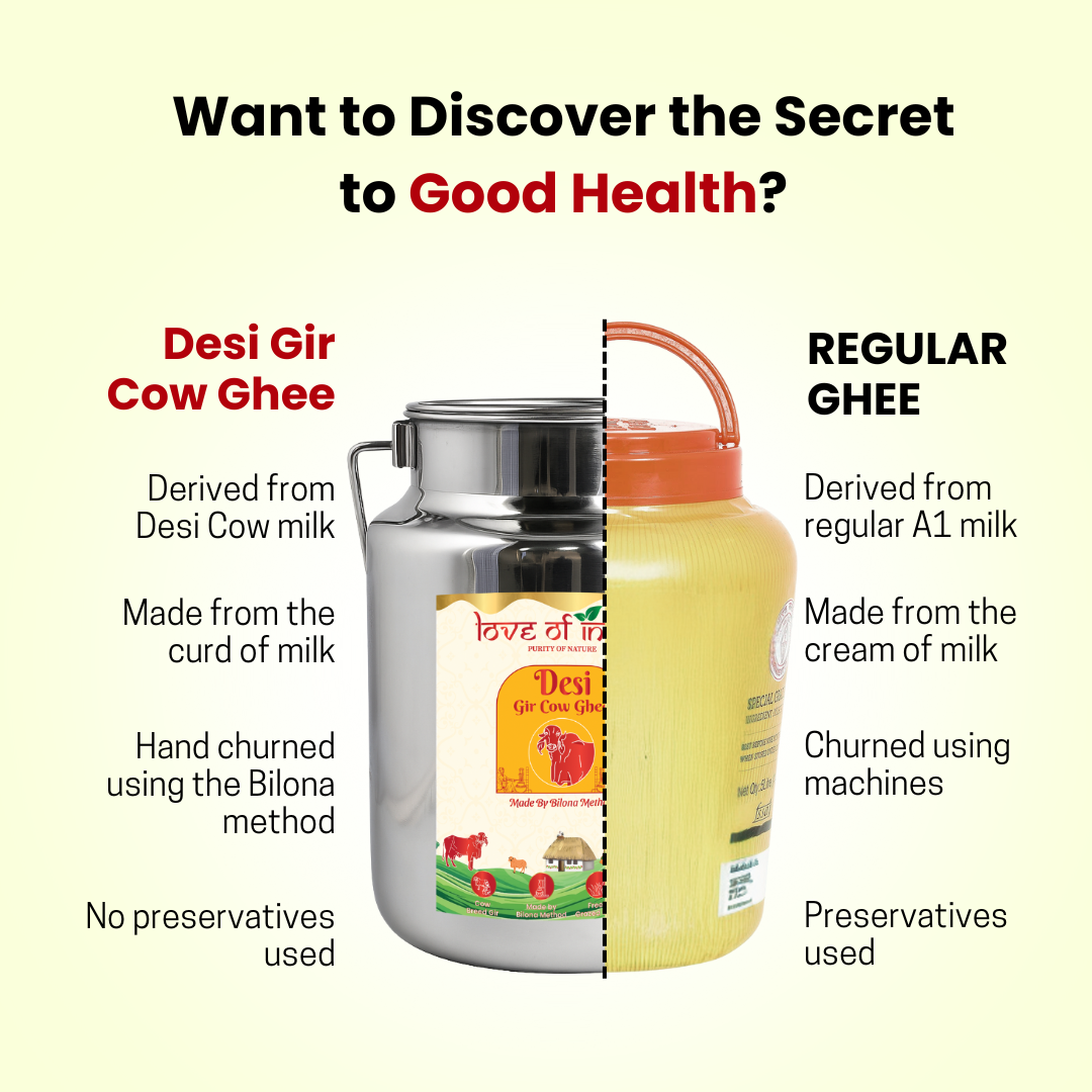 Desi Vedic Gir Cow Ghee made by Bilona method | 5 Liter Desi Ghee Streel Can (Dolchi)