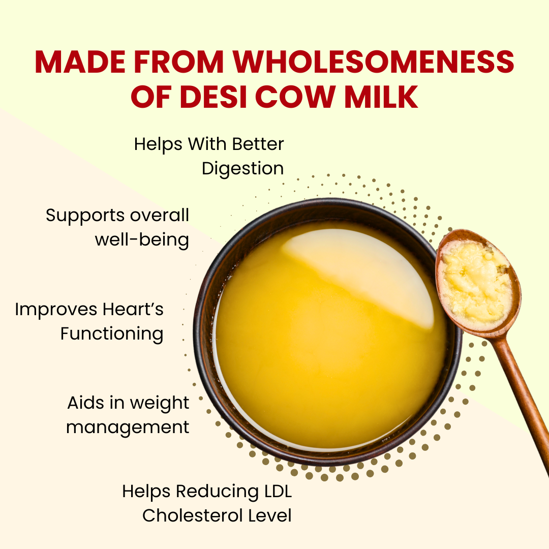 Desi Vedic Gir Cow Ghee made by Bilona method | 5 Liter Desi Ghee Streel Can (Dolchi)