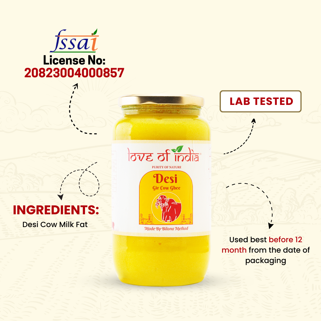 Love of India Desi Vedic Gir Cow Ghee made by Bilona method