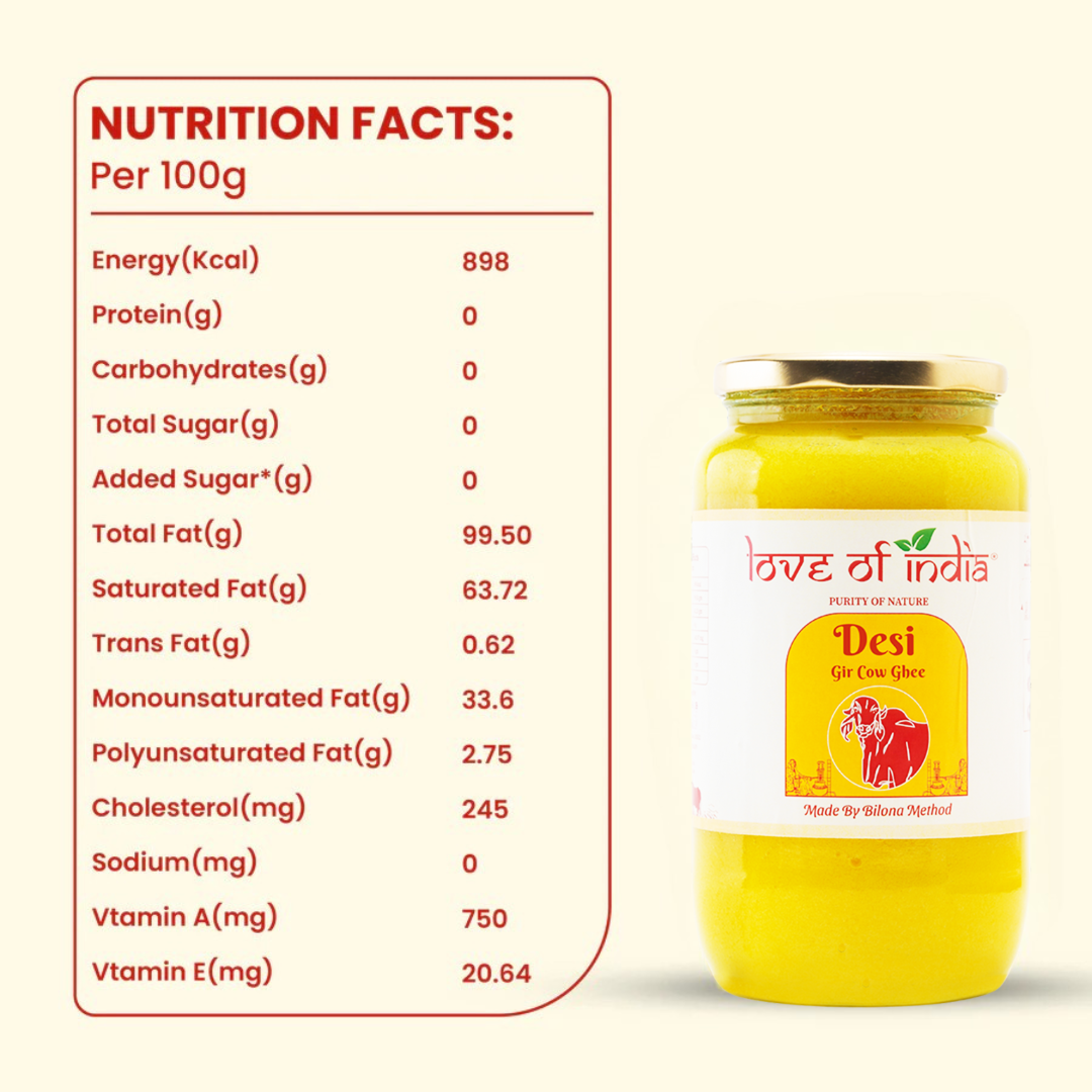 Love of India Desi Vedic Gir Cow Ghee made by Bilona method
