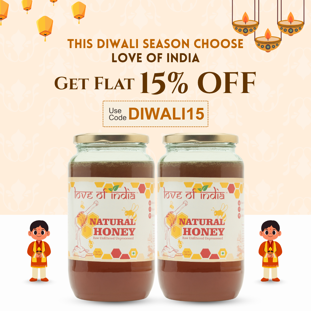Natural Honey (Raw, Unfiltered, Unprocessed & Non-Pasteurised)