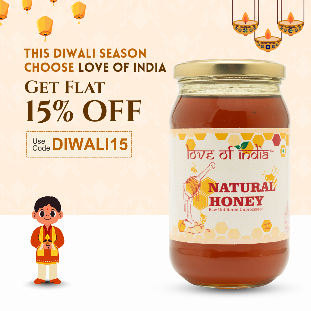Natural Honey (Raw, Unfiltered, Unprocessed & Non-Pasteurised)