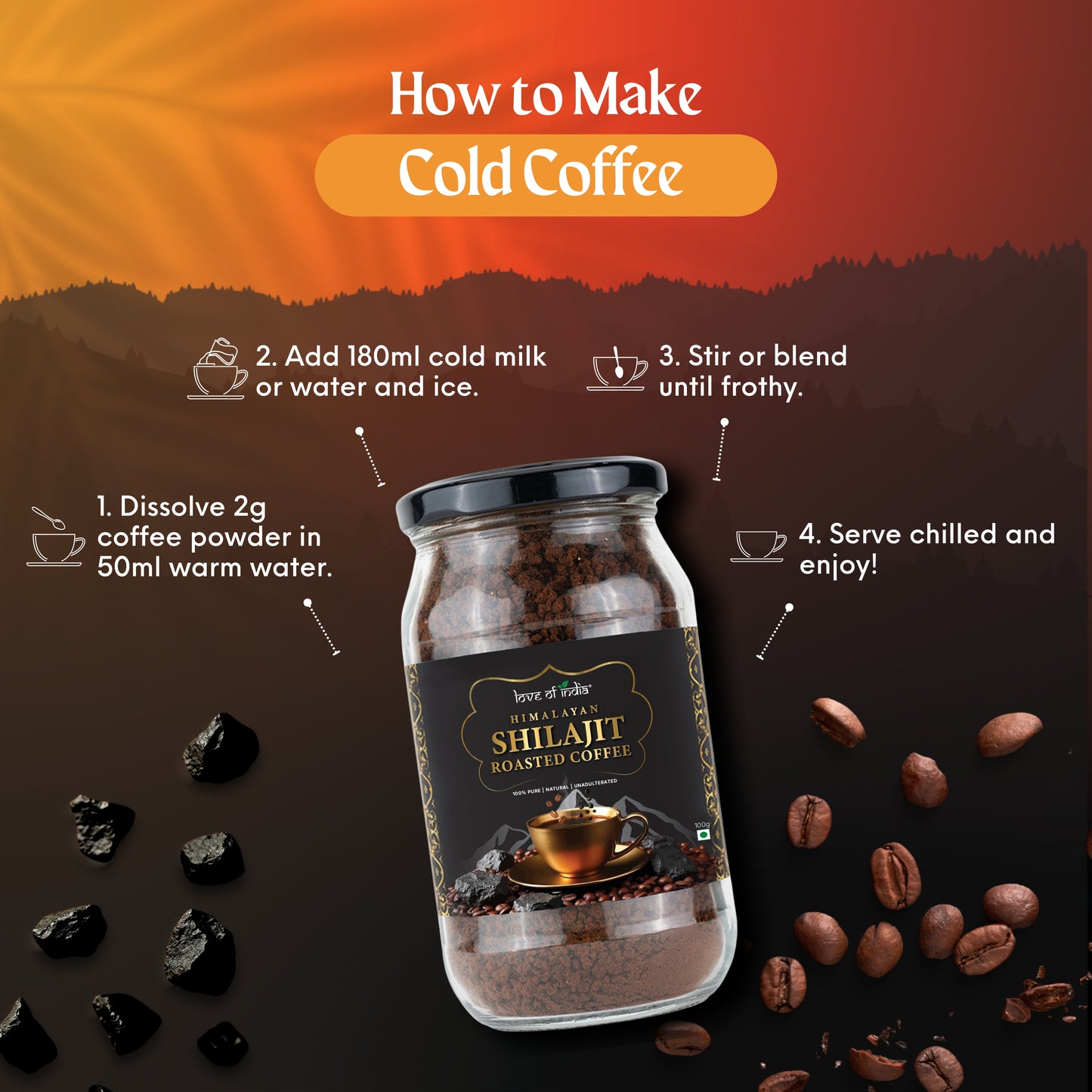 Himalayan Shilajit Roasted Premium Coffee | Rich Aroma & Energy Booster