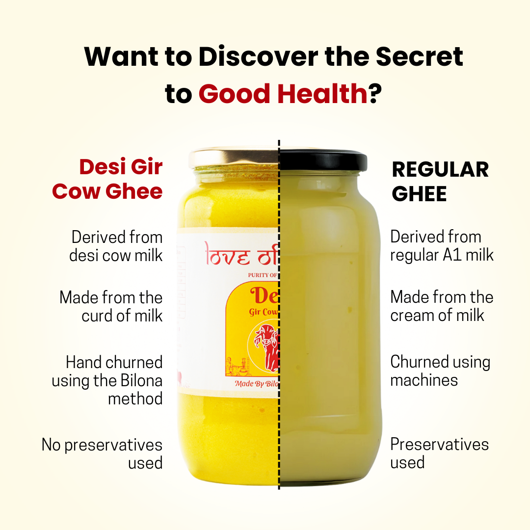 Love of India Desi Vedic Gir Cow Ghee made by Bilona method