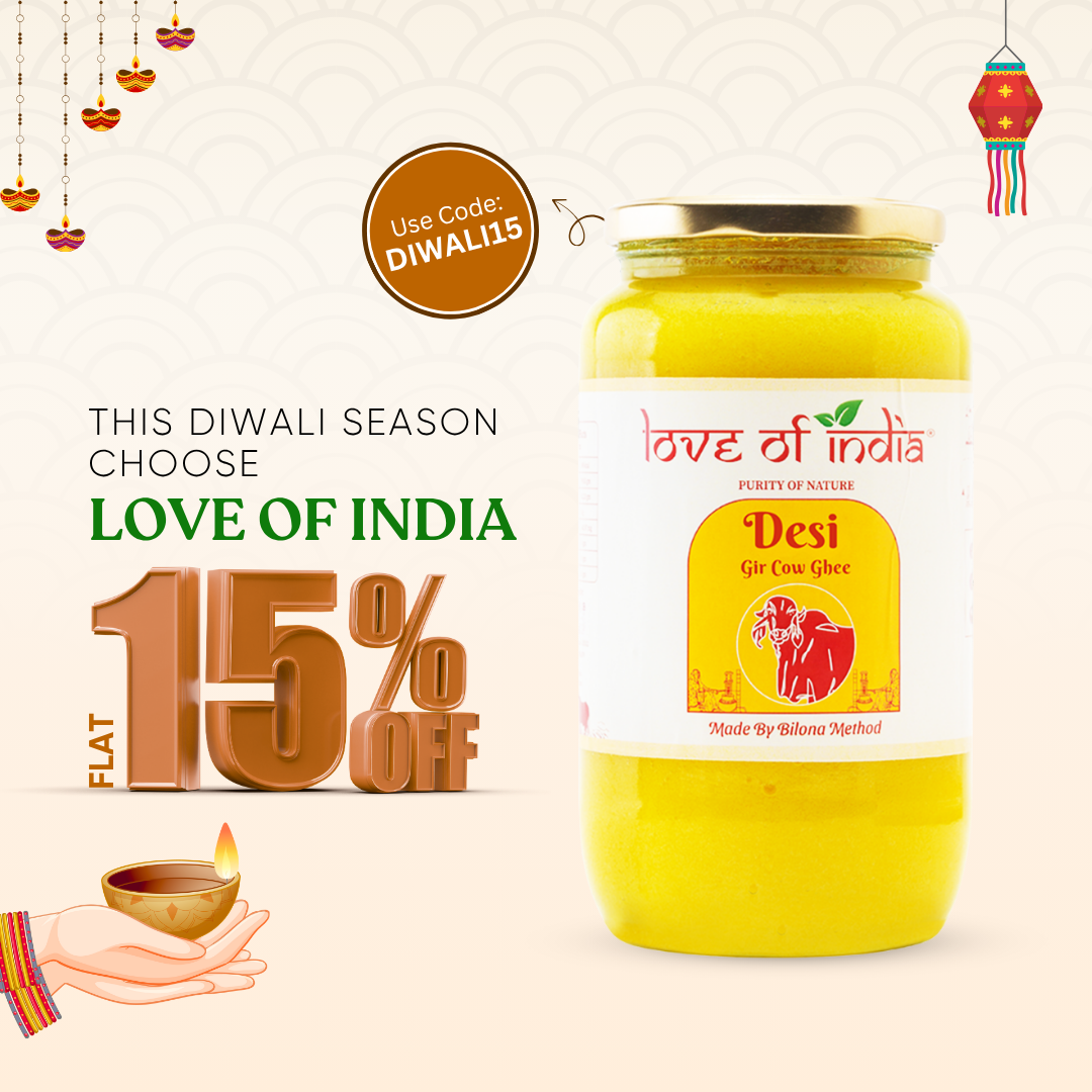 Love of India Desi Vedic Gir Cow Ghee made by Bilona method