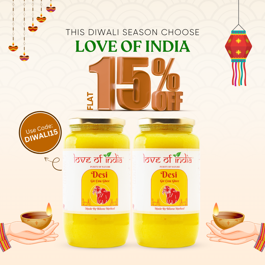 Love of India Desi Vedic Gir Cow Ghee made by Bilona method