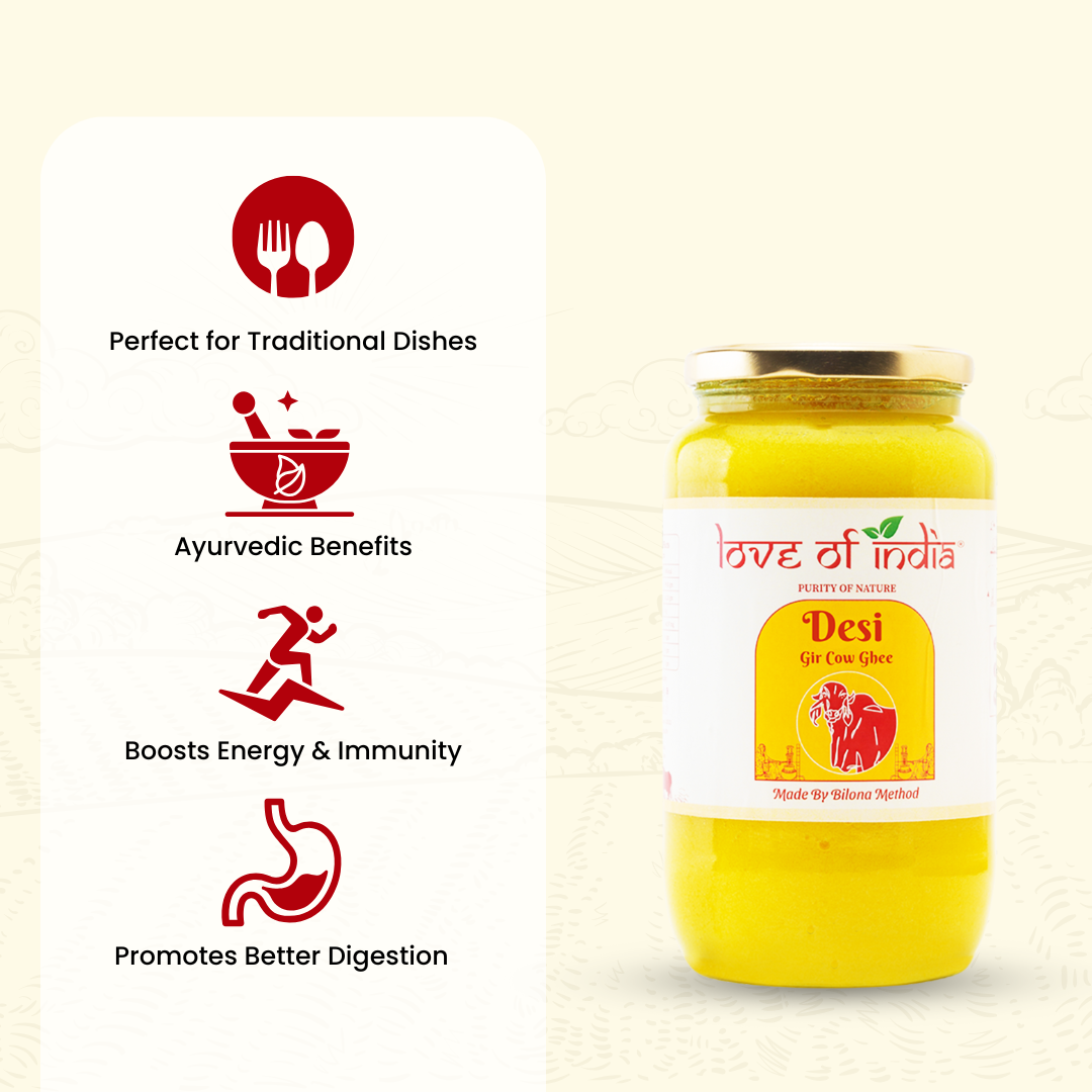 Love of India Desi Vedic Gir Cow Ghee made by Bilona method