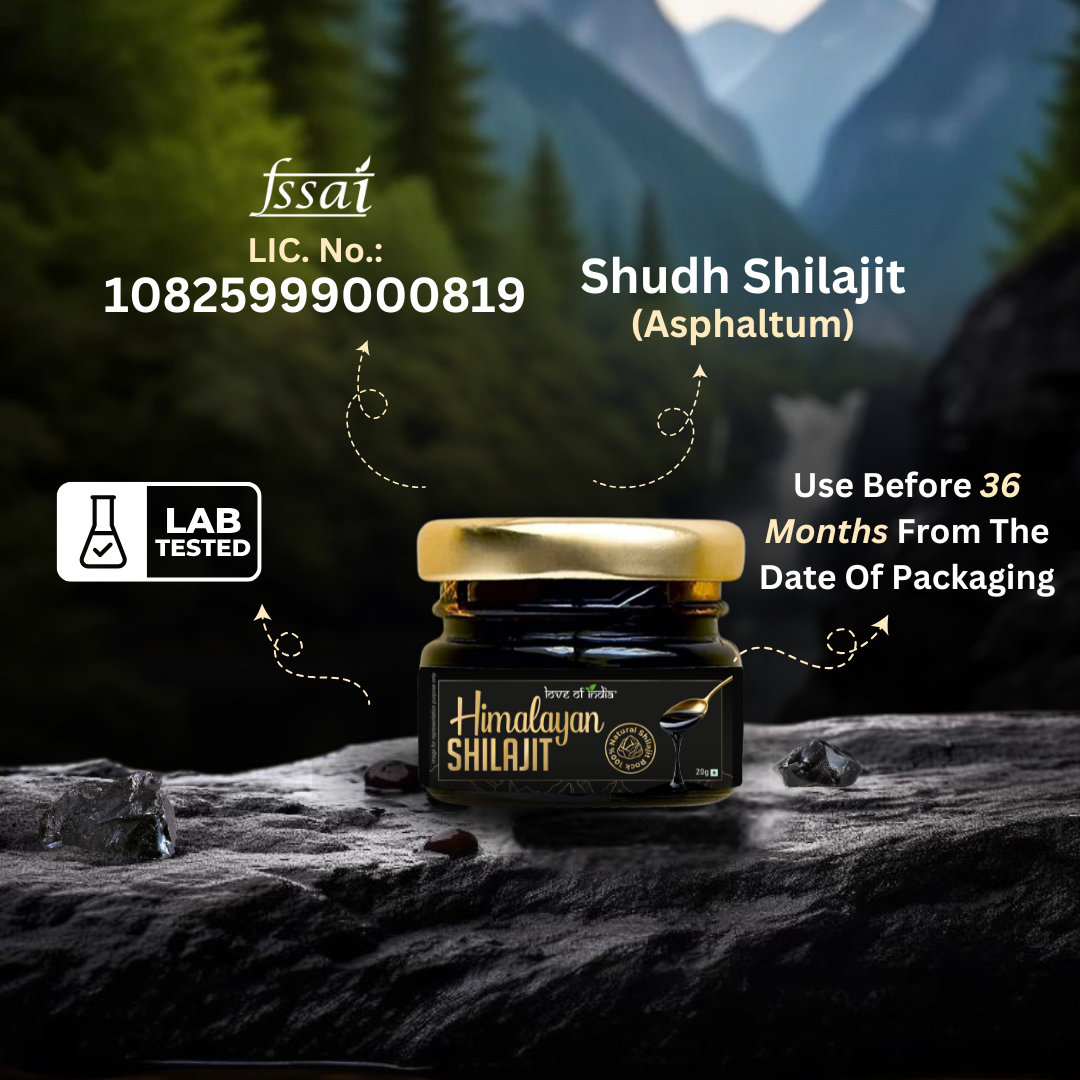 Love of India Pure Himalayan Shilajit Resin | Rich in Fulvic Acid & 85+ Minerals | 20g