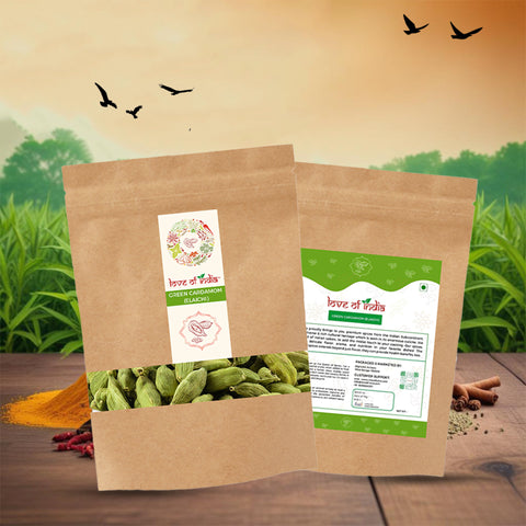 Organically Grown Green Cardamom (Elaichi) 7mm+ | Kerala (Idduki) | Premium Export Quality