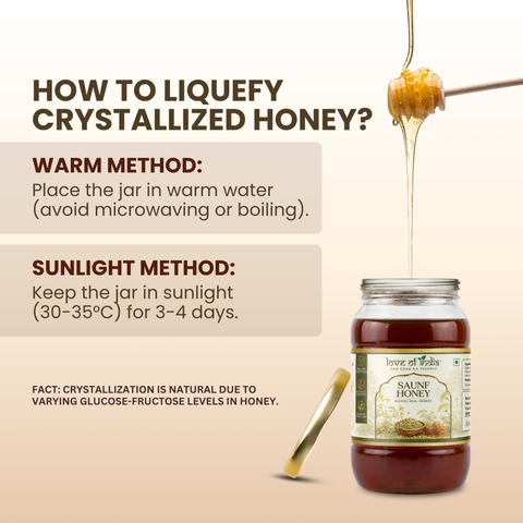 Saunf Honey (Fennel Raw Honey, Unfiltered, Unprocessed & Non-Pasteurised)