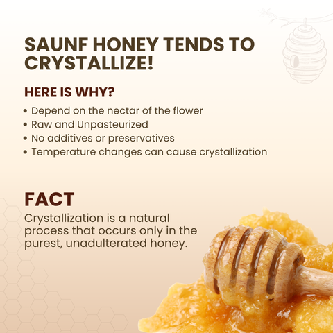 Saunf Honey (Fennel Raw Honey, Unfiltered, Unprocessed & Non-Pasteurised)