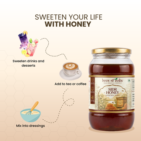SIDR Honey (Raw, Unprocessed, Unfiltered, Pure & Premium Honey) Jujube Berry