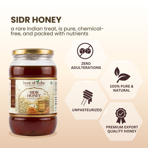 SIDR Honey (Raw, Unprocessed, Unfiltered, Pure & Premium Honey) Jujube Berry