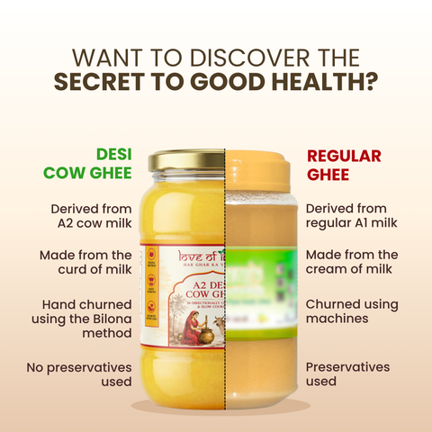 A2 Desi Cow Ghee – Bilona Method | Bi-Directionally Churned & Slow-Cooked