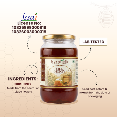 SIDR Honey (Raw, Unprocessed, Unfiltered, Pure & Premium Honey) Jujube Berry