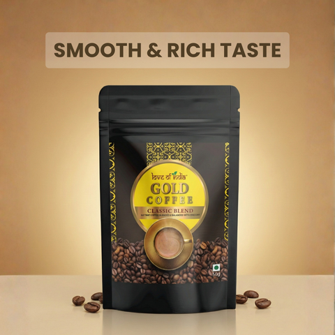 Love of India Gold Coffee – Classic Blend | Instant Coffee 50gm