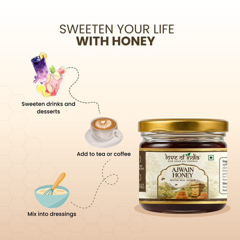 Ajwain Honey 400g | 100% Pure – Aids Digestion & Relieves Cough
