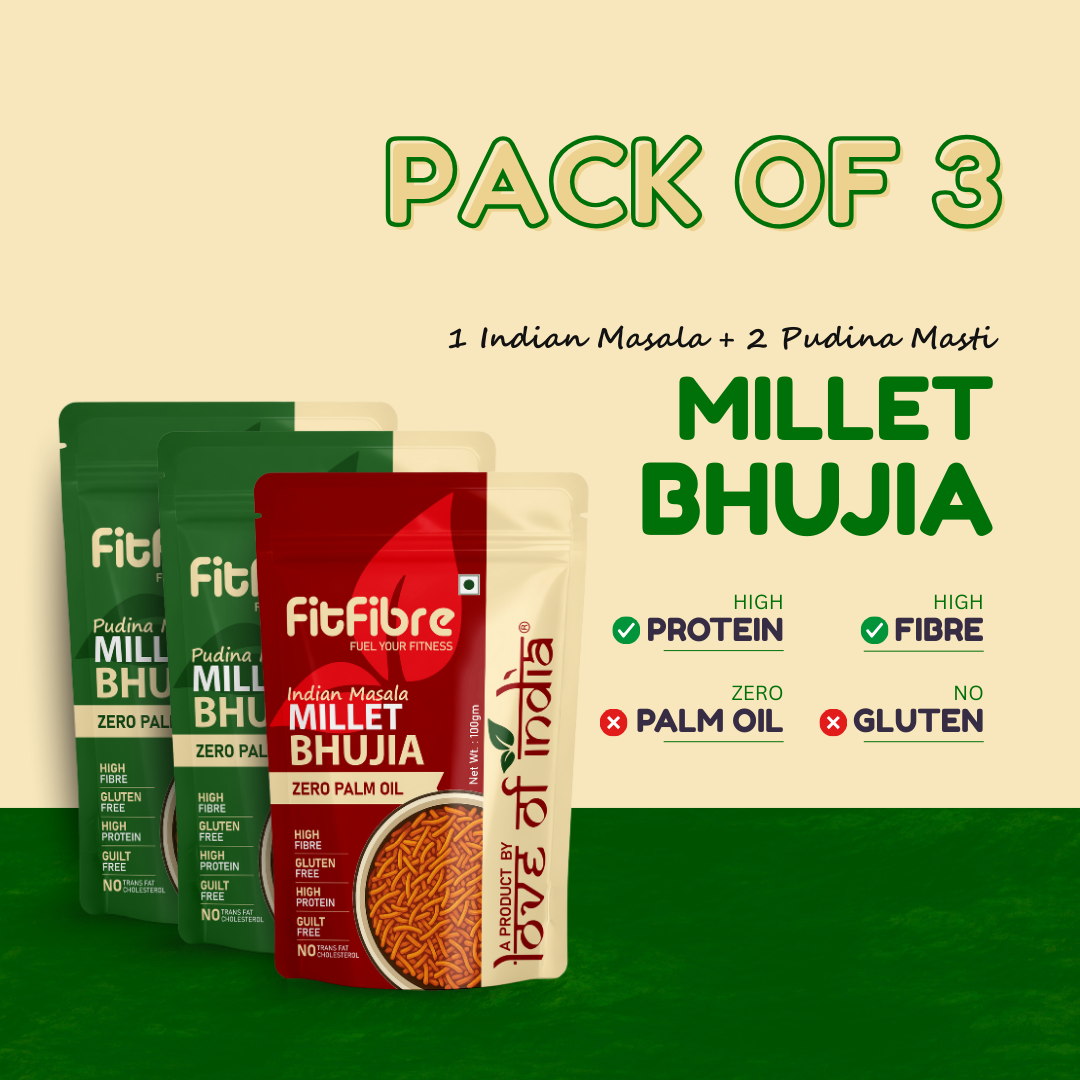 FitFibre Assorted Millet Bhujia – Pack of 3