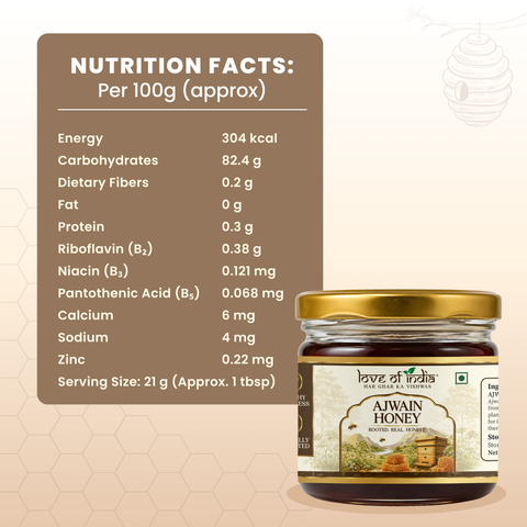Ajwain Honey 400g | 100% Pure – Aids Digestion & Relieves Cough
