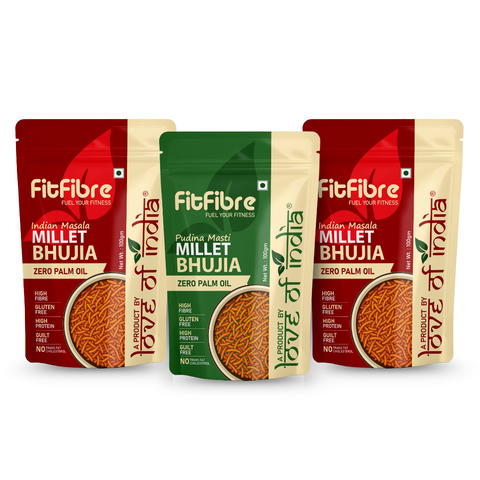 Assorted Millet Bhujia Combo Pack of 3