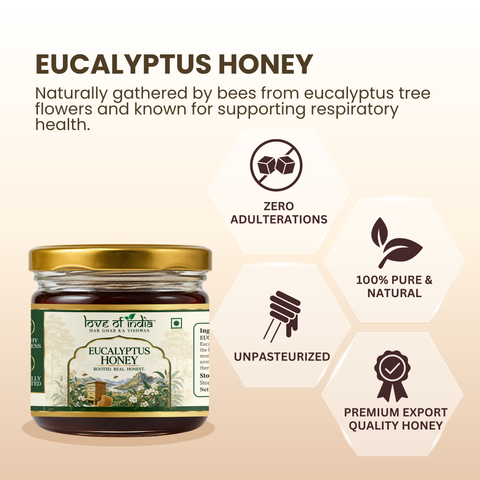 Eucalyptus Honey 400g | 100% Pure – Soothes Sore Throat & Supports Lungs