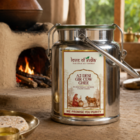Desi Vedic Gir Cow Ghee made by Bilona method | 5 Liter Desi Ghee Steel Can (Dolchi)