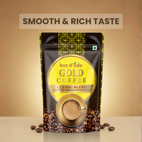 Love of India Gold Coffee – Classic Blend | Instant Coffee 50gm
