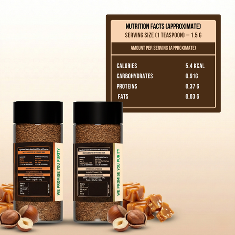 Love of India Assorted Flavoured Instant Coffee Combo – Hazelnut & Caramel