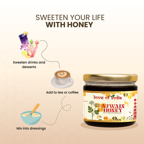 Ajwain Honey 400g | 100% Pure – Aids Digestion & Relieves Cough