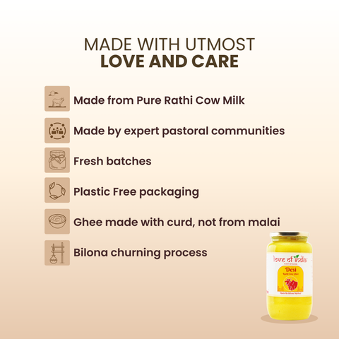 Desi Vedic Rathi Cow Ghee made by Bilona method