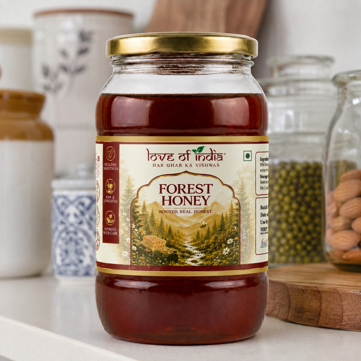Forest Honey — Raw, Unfiltered, Never Heated | Lab Tested - 1200gm