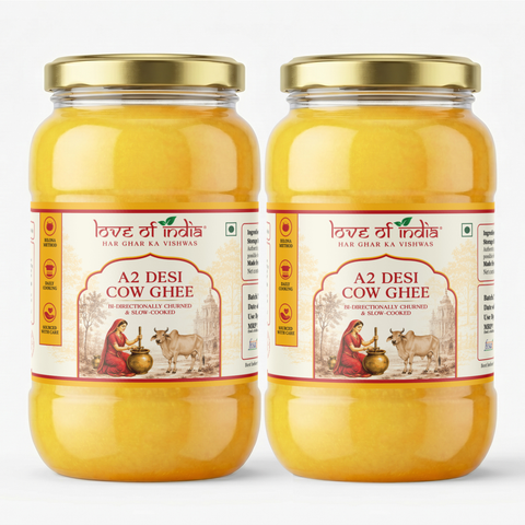 A2 Desi Cow Ghee – Bilona Method | Bi-Directionally Churned & Slow-Cooked