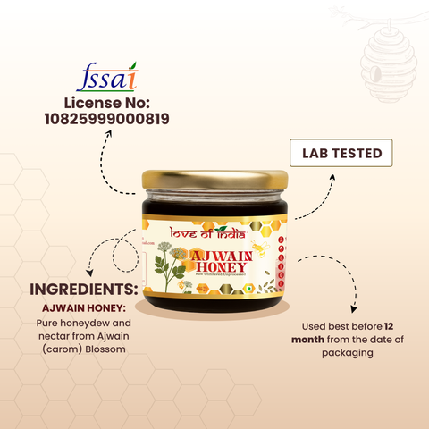 Ajwain Honey 400g | 100% Pure – Aids Digestion & Relieves Cough