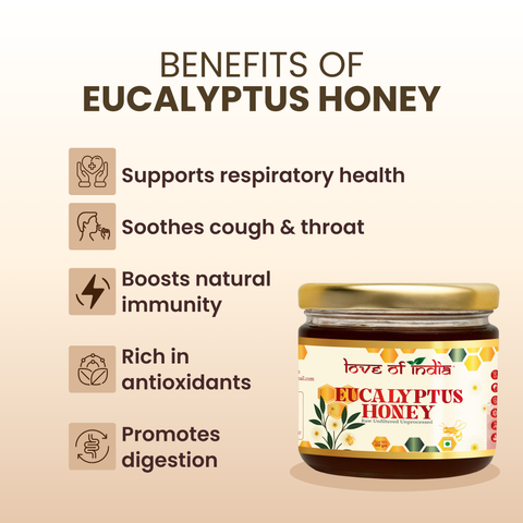 Eucalyptus Honey 400g | 100% Pure – Soothes Sore Throat & Supports Lungs