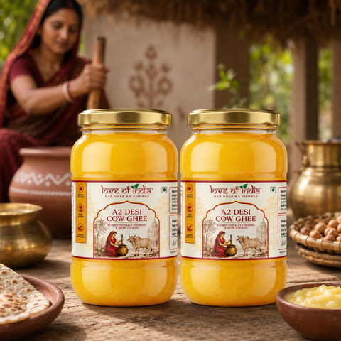 A2 Desi Cow Ghee – Bilona Method | Bi-Directionally Churned & Slow-Cooked